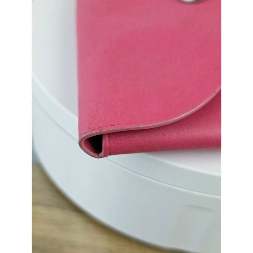 Coach Pink Leather Turnlock Pouch Envelope Clutch Bag Fuchsia Pink - Picture 4 of 15